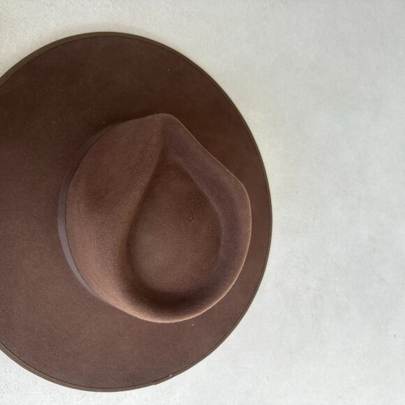 NWT Lack Of Color The Mirage Boater Hat In Chocolate Brown Wide Brim Suede Band - Picture 6 of 8